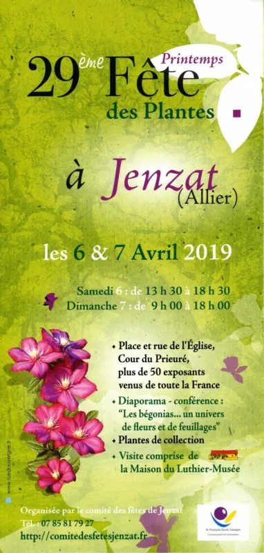 6 &amp; 7 avril 2019, Fête des plantes rares de Jenzat (03) Visuel